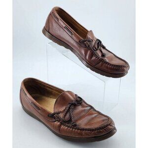 Stubbs and Wootton Palm Beach Brown Leather Boat Shoes Mens Size 10.5 D USA Made